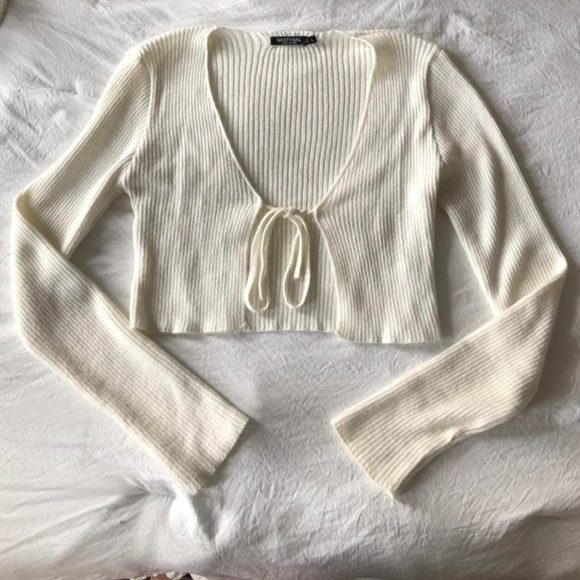 Nasty Gal Sweaters - Tie Front Cropped Cardigan